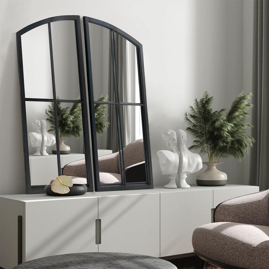 Farmhouse Black Mirror — 38" — Black