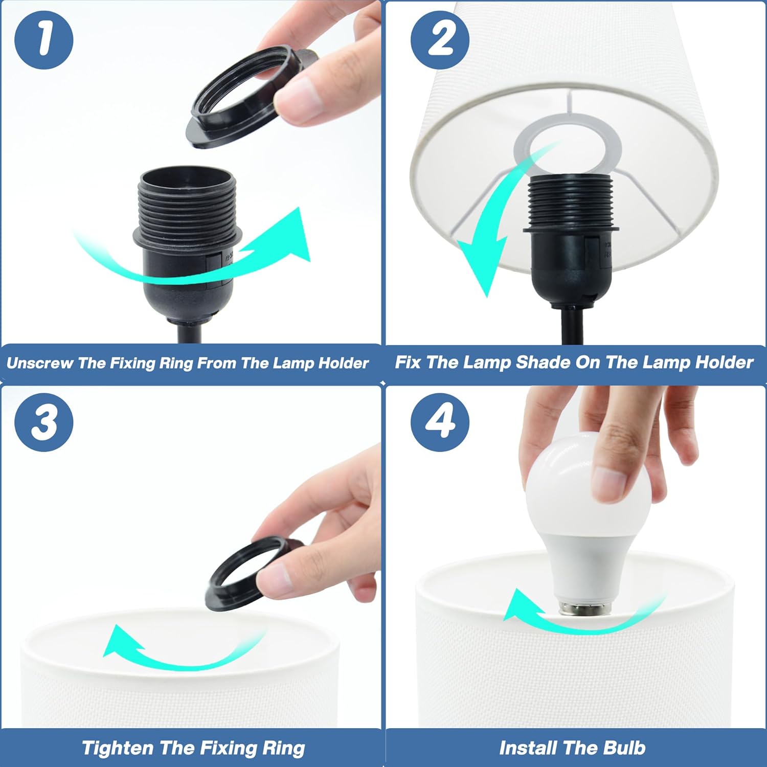 Dimmable Black Table Lamp - View 5