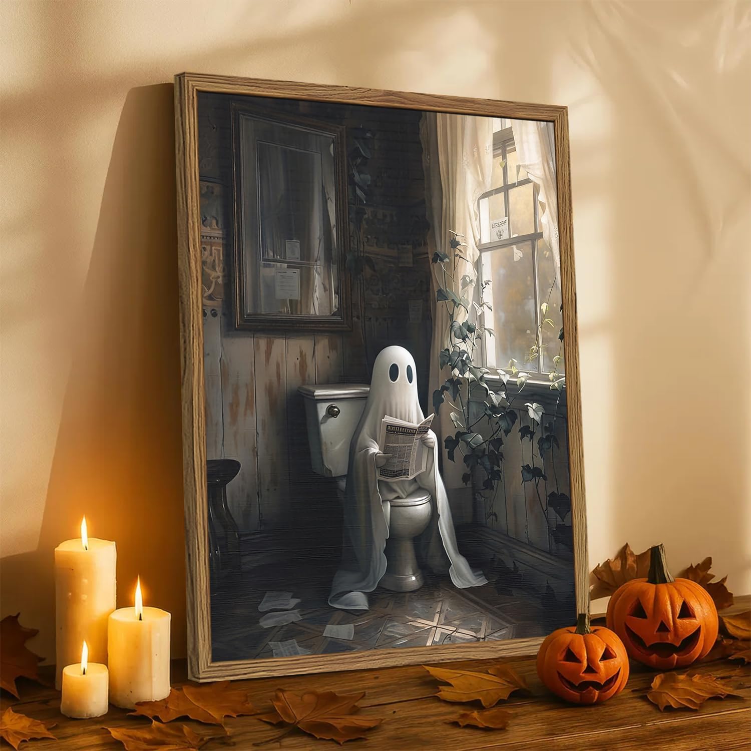 Framed Orange Wall Decor — 16" - View 5
