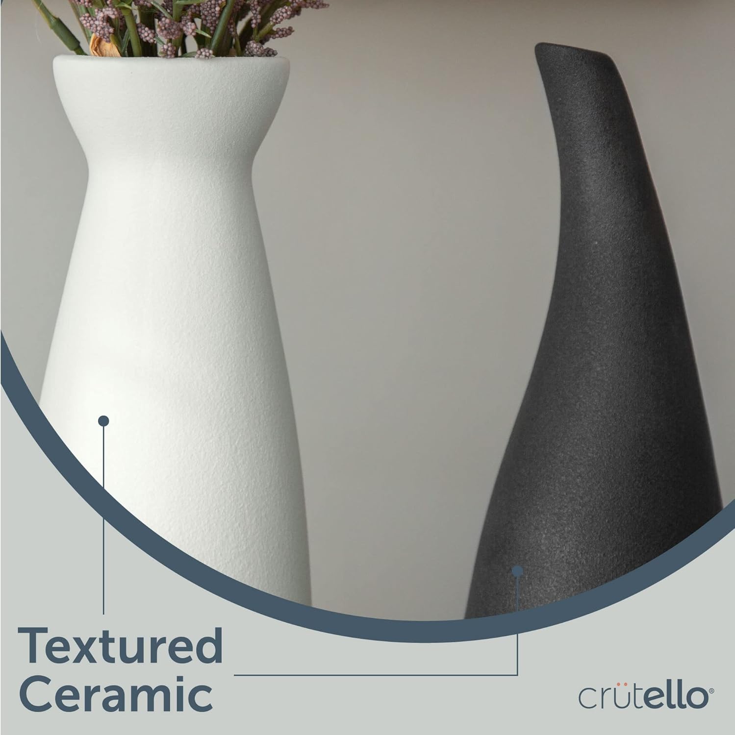 Mid-Century Beige Vase Set - View 5