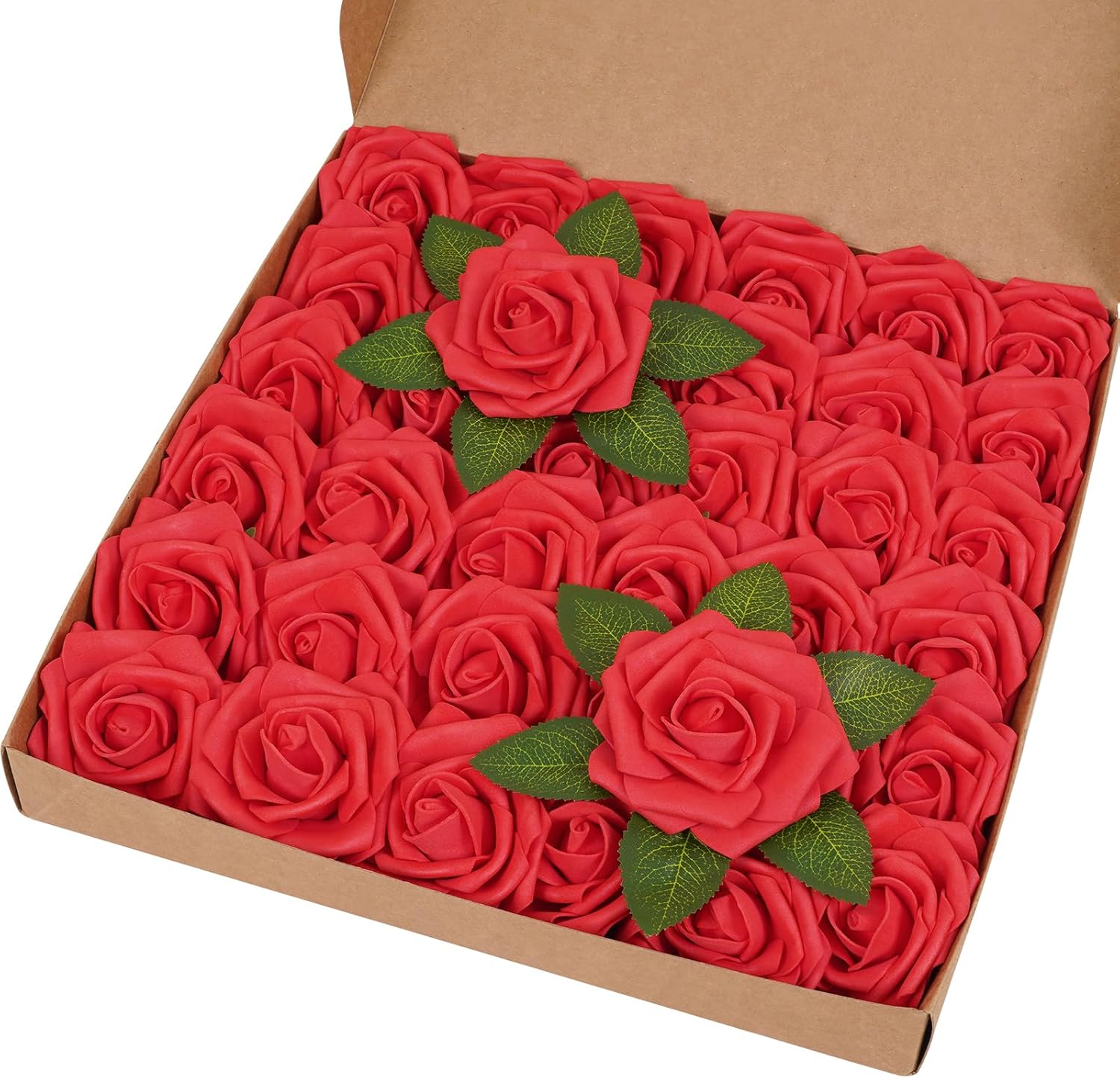 Black Artificial Flowers — Red