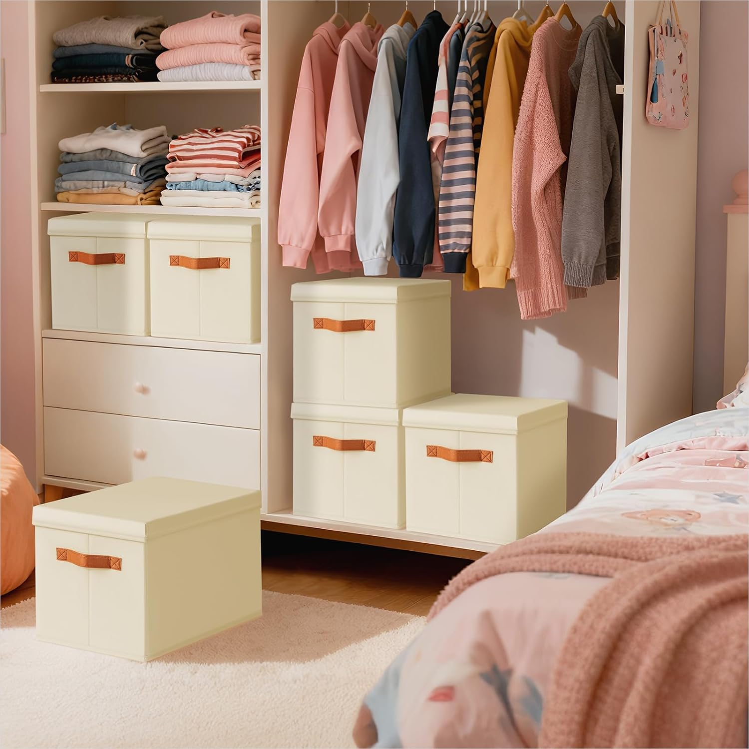 Beige Storage Bin - View 5
