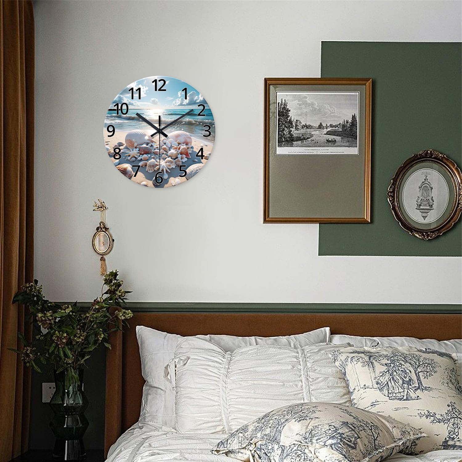 Battery Operated Modern Black Wall Clock — 12" - View 6