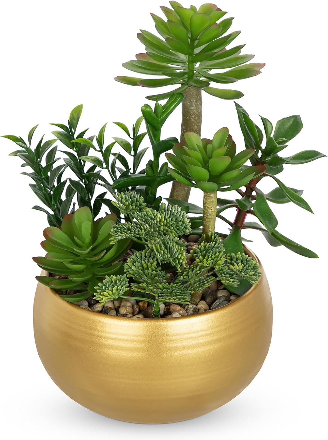 Blue Faux Plant — Gold #02