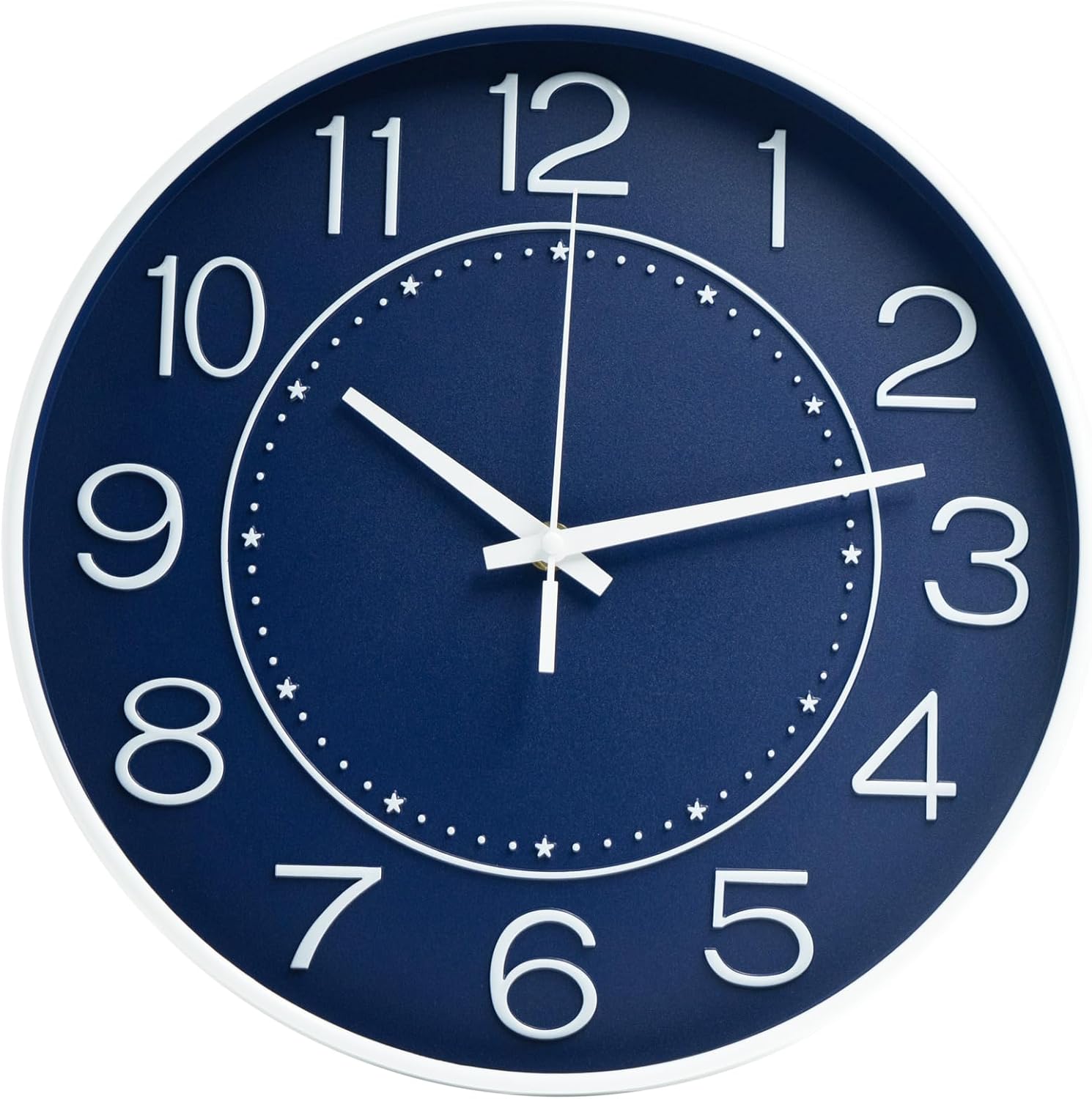 Battery Operated Luxe Black Wall Clock — 10" — 12 Inch