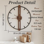 Modern Wood Wall Clock - View 2