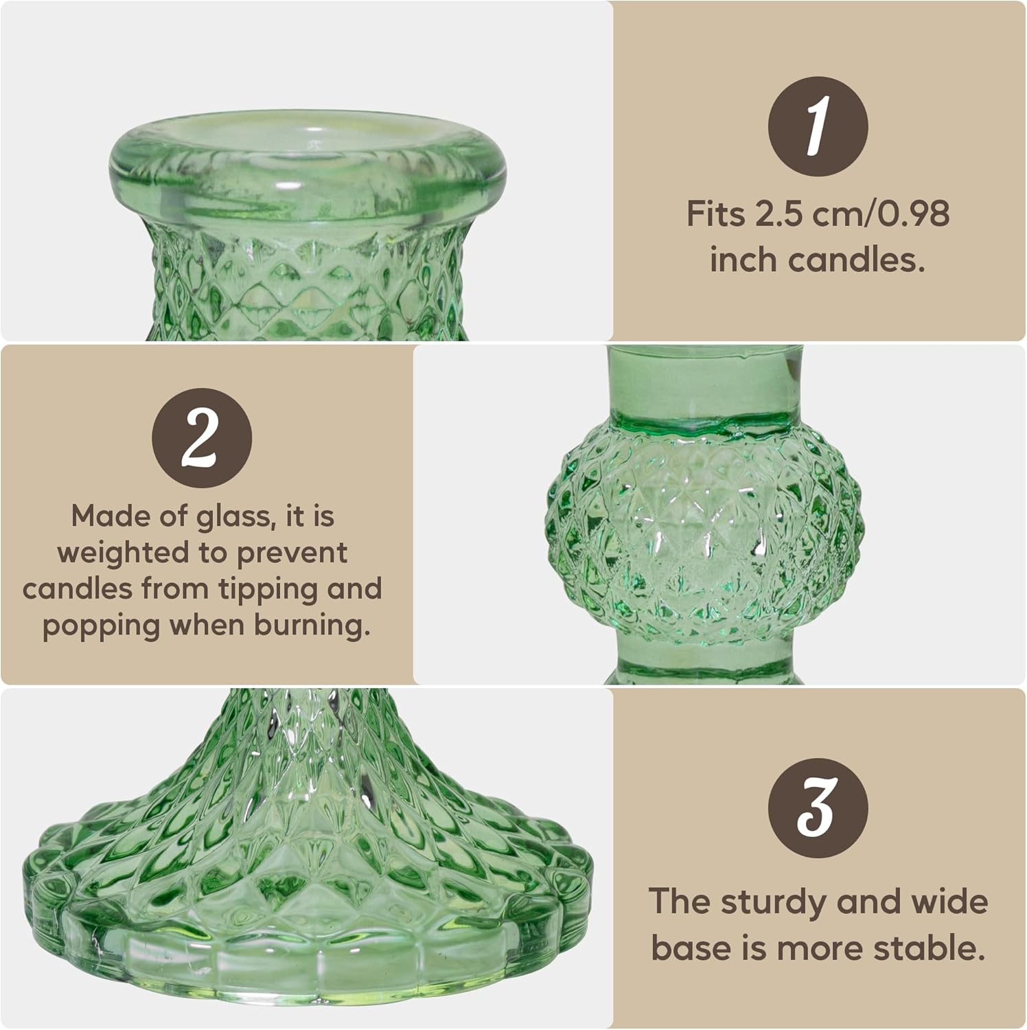 Green Pillar Candle - View 7
