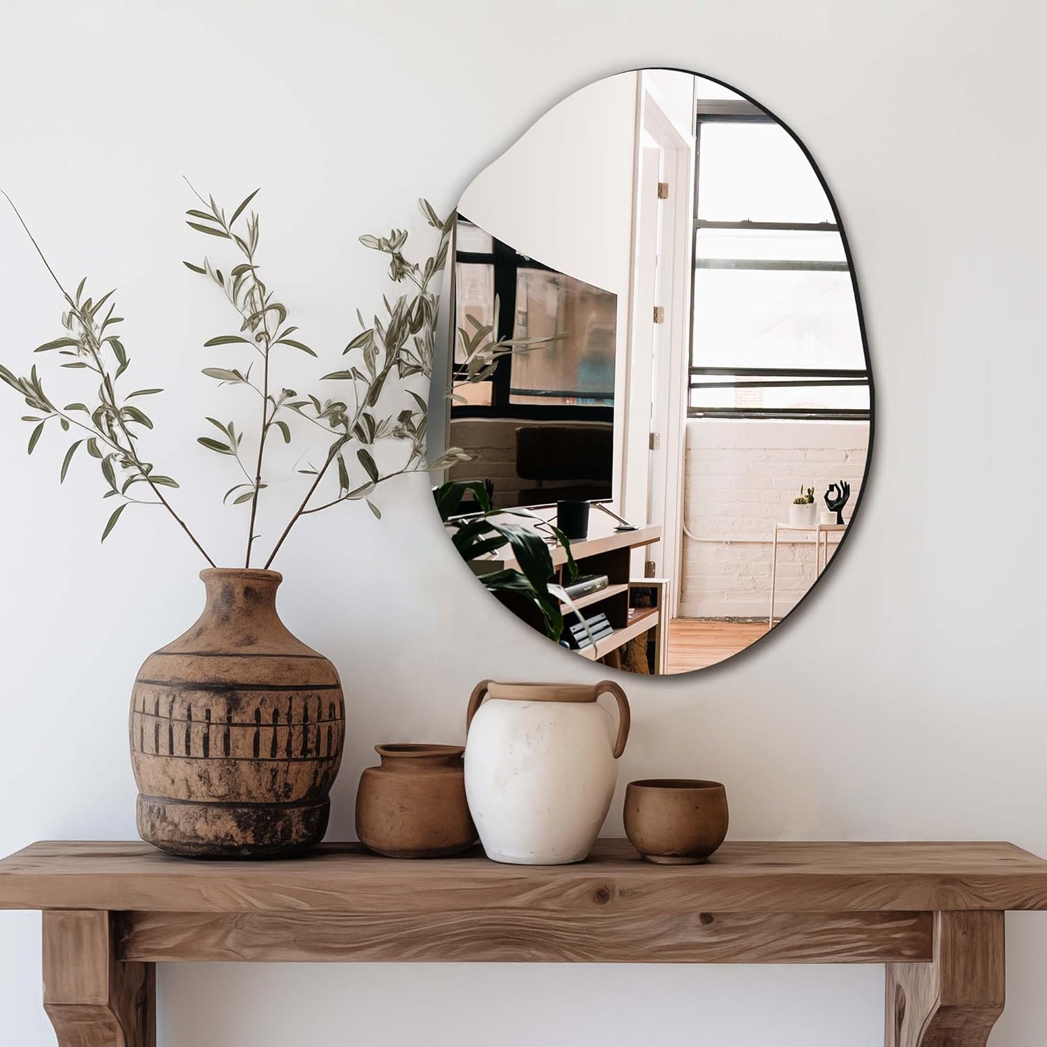 Glass Wall Mirror — 12" — Frameless