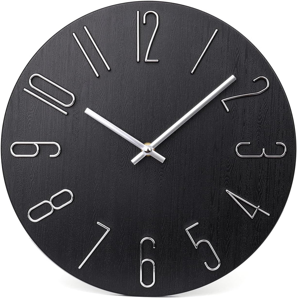 Modern Wood Wall Clock — 12" - View 7