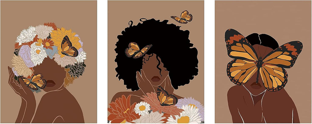 Fabric Wall Art — 12x16 — Butterfly girl