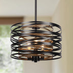 Farmhouse Black Chandelier — 3-Light