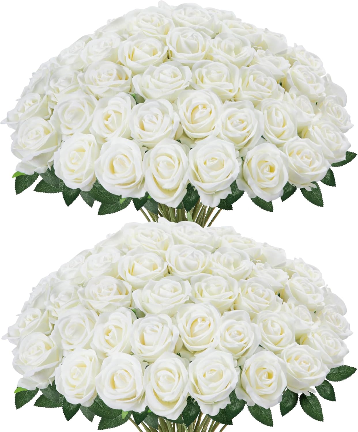 Velvet Luxe Black Artificial Flowers — White
