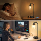 Dimmable Brown Bedside Lamp — Set of 2 - View 6