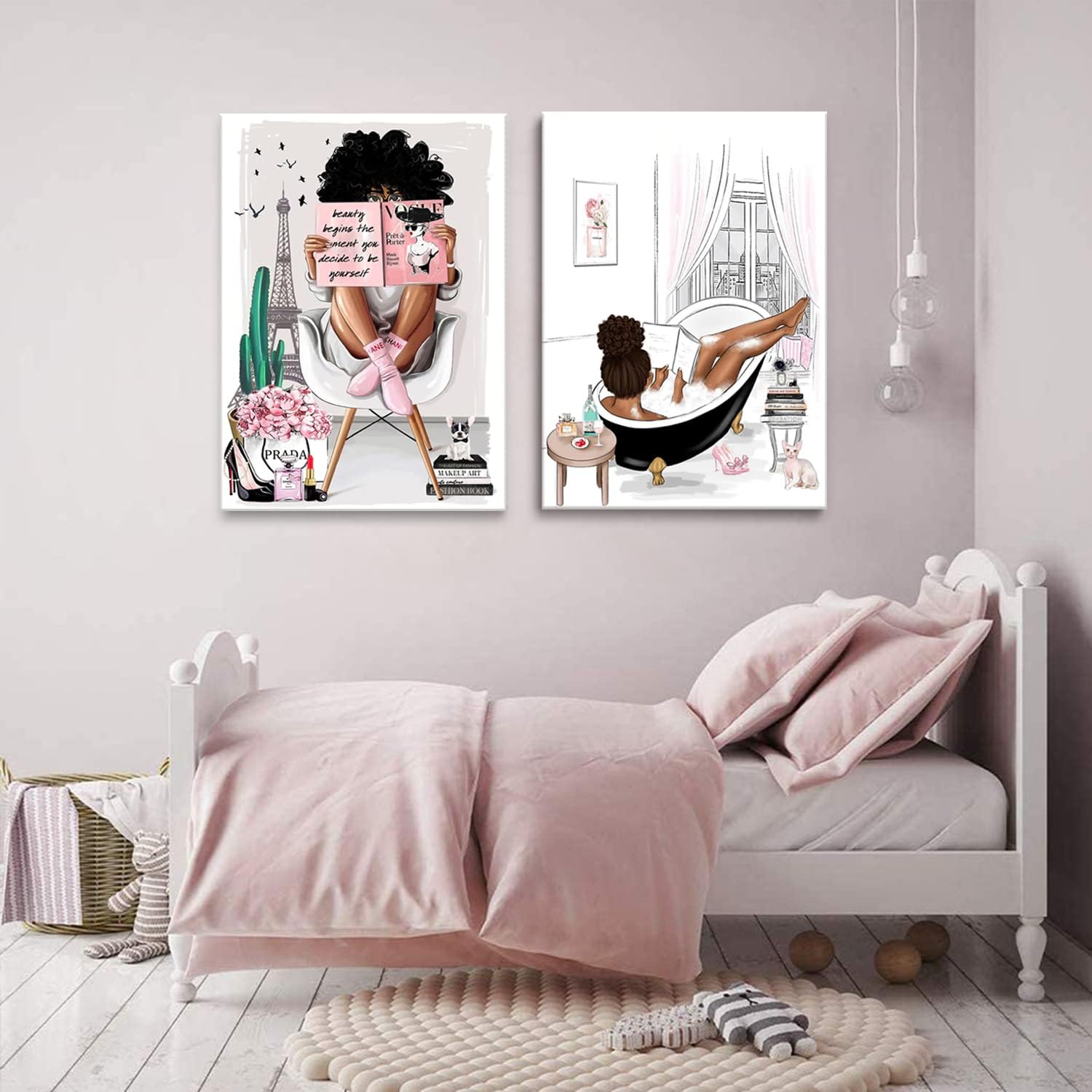 Framed Modern Fabric Wall Decor — 16" - View 4