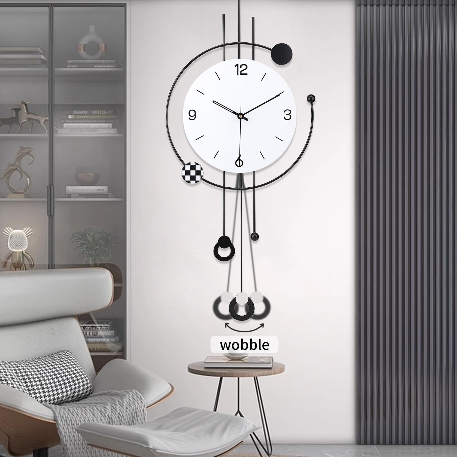 Battery Operated Modern Black Wall Decor — 30" - View 5