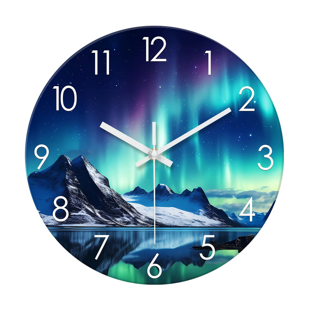 Battery Operated Modern Black Wall Clock — 16"