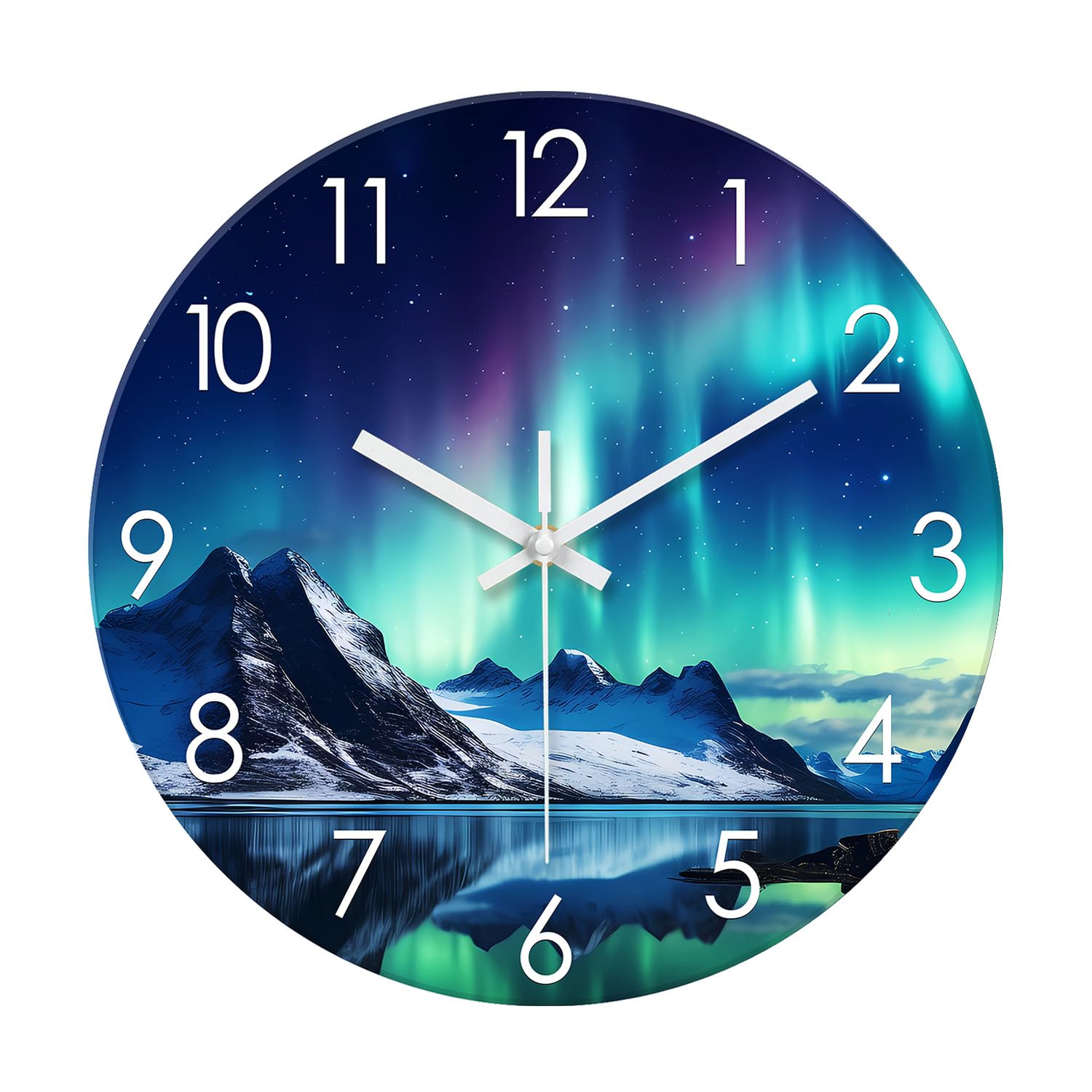 Battery Operated Modern Black Wall Clock — 16"