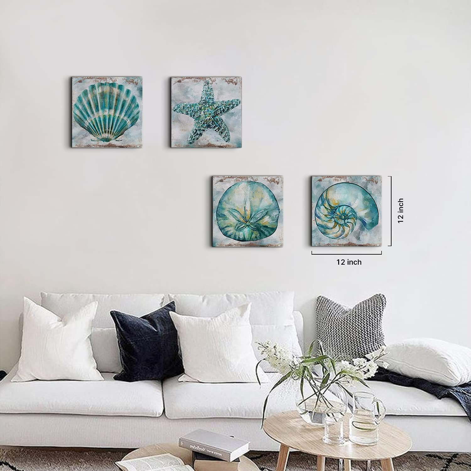 Framed Farmhouse Blue Canvas Wall Art — 20" - View 3