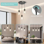 Modern Black Pendant Light — 3-Light - View 6