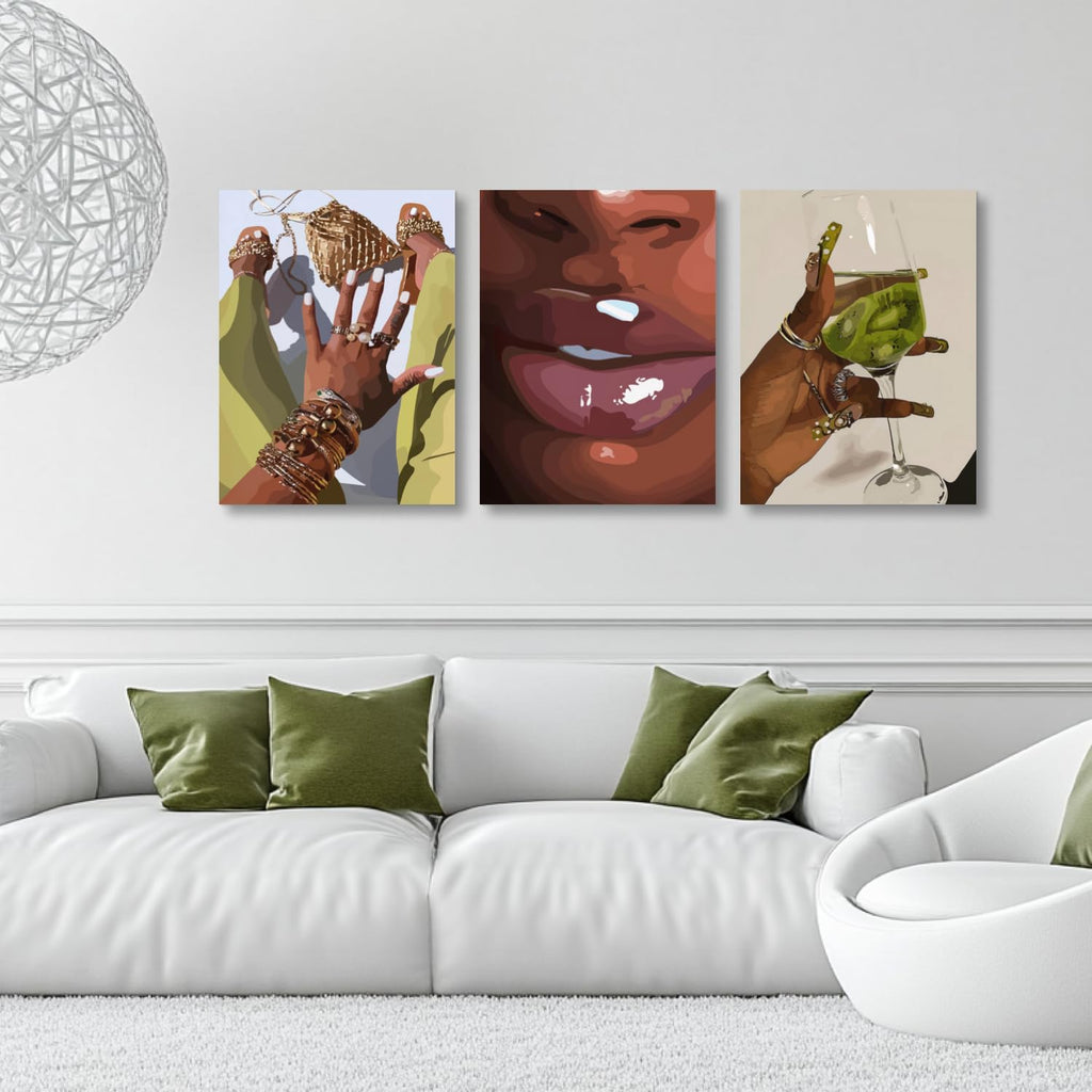 Framed Green Canvas Wall Art — 12" - View 5