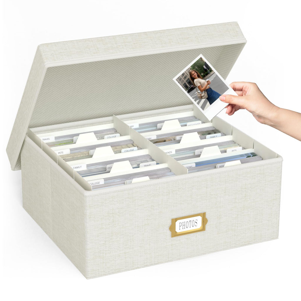 Linen Beige Storage Basket — 4x6