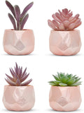 Luxe Black Faux Plant — Set of 3 — Rose Gold