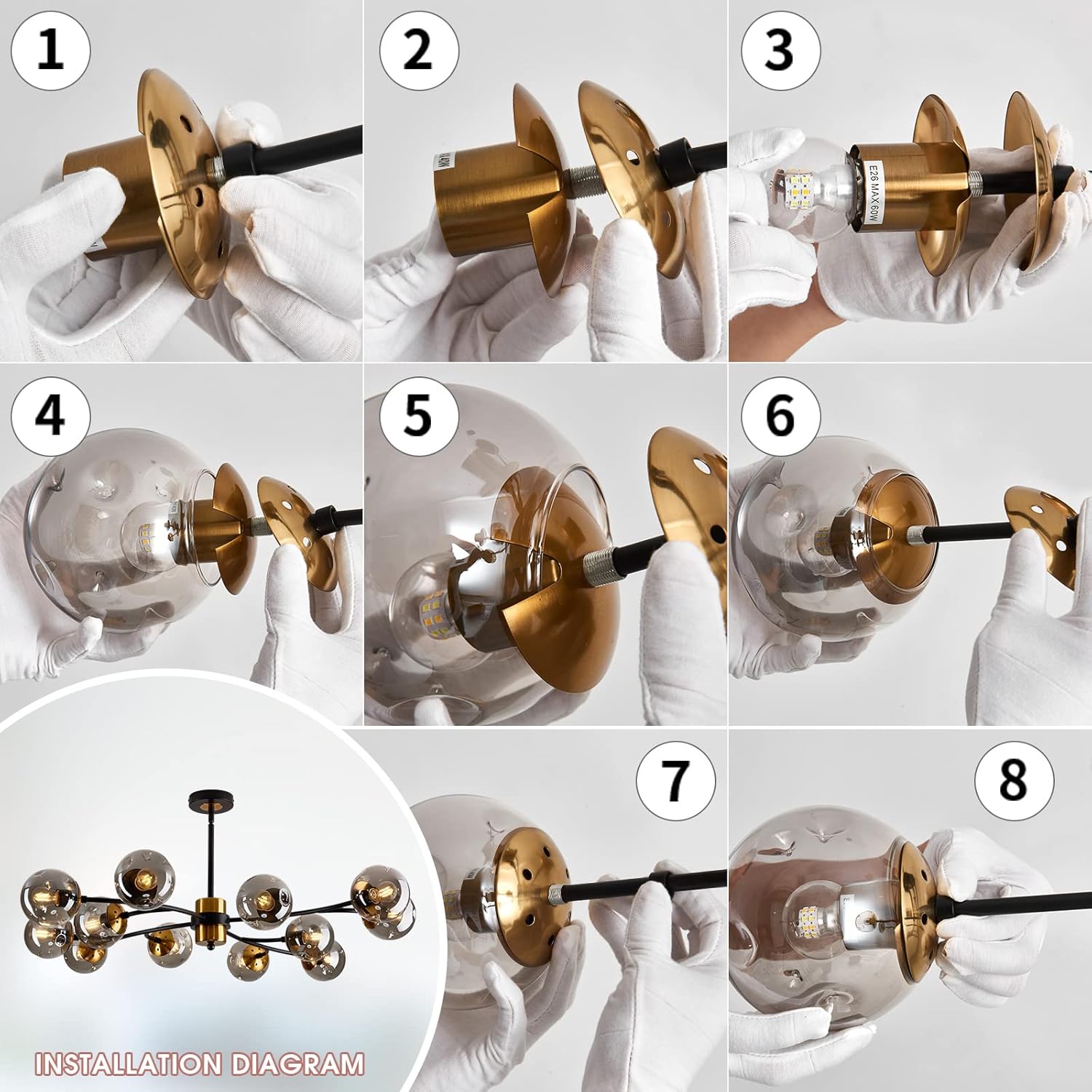 Vintage Luxe Metal Chandelier — 12-Light - View 5