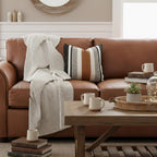 Boho Beige Throw Pillow Cover — 18" - View 2