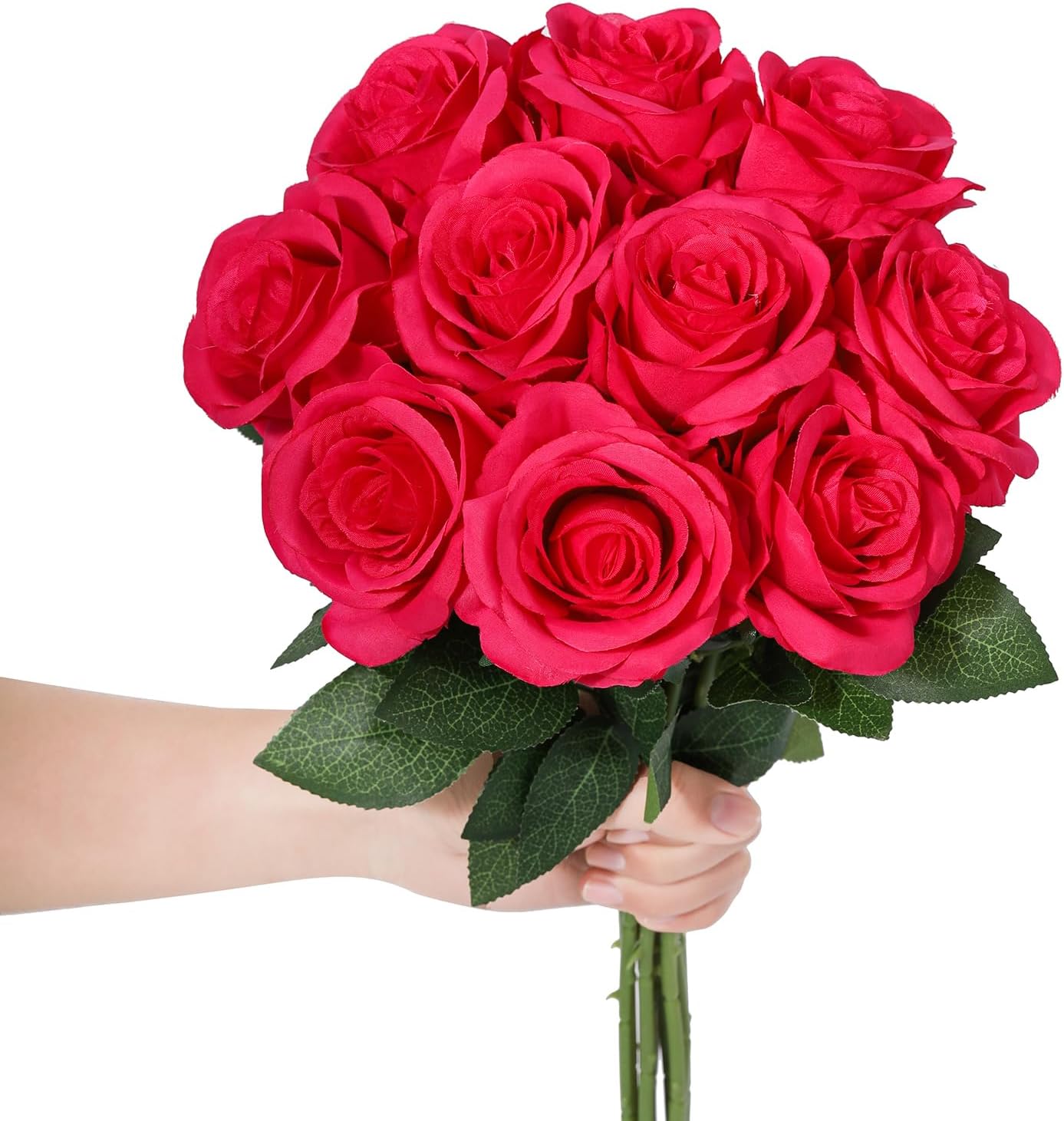 Blue Artificial Flowers — 21.2" — Hot Pink