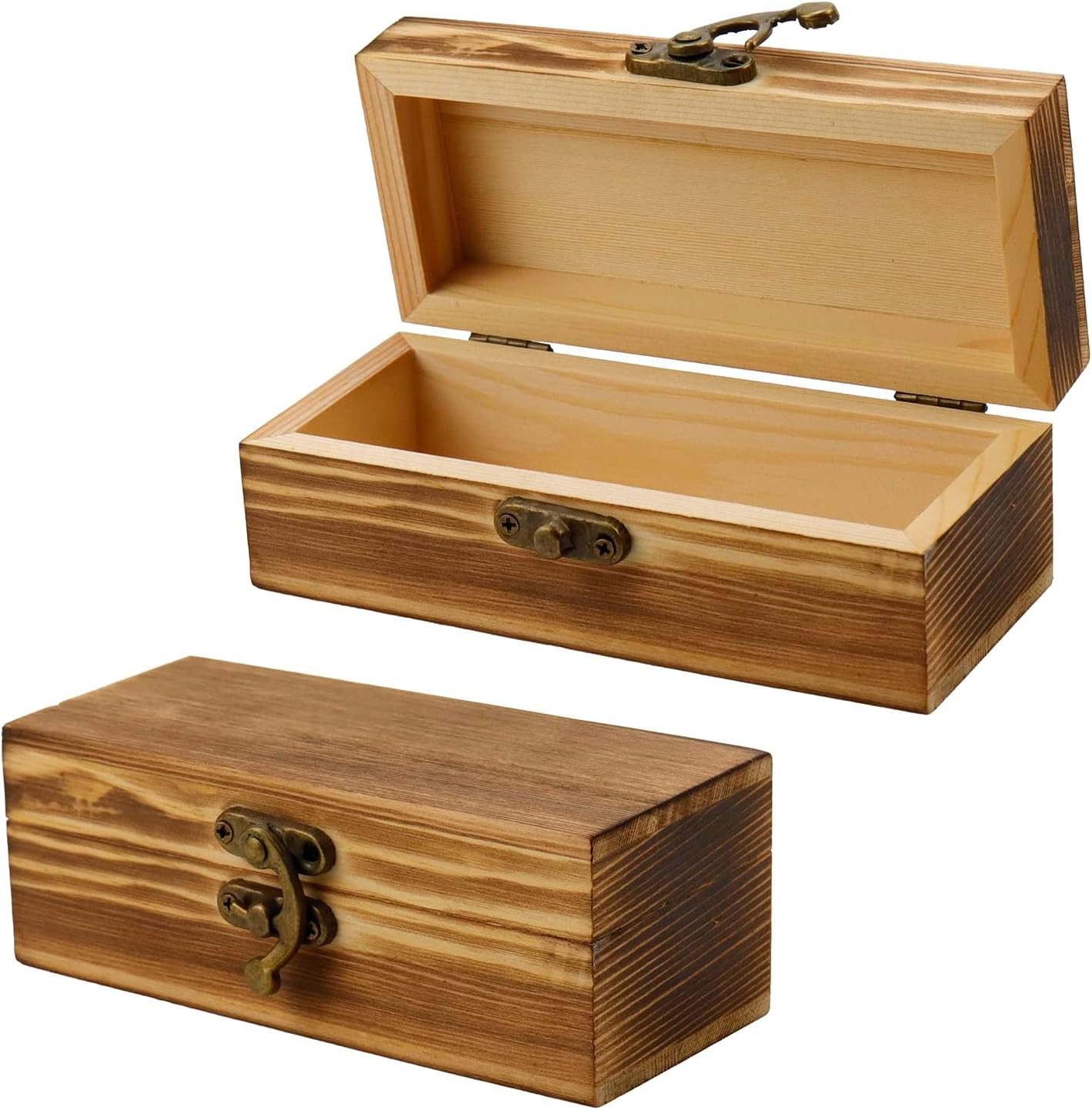 Vintage Wood Storage Basket — 5.71" — Small Rectangular