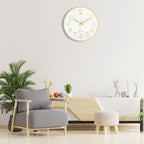 Battery Operated Luxe Beige Wall Clock — 14" - View 4