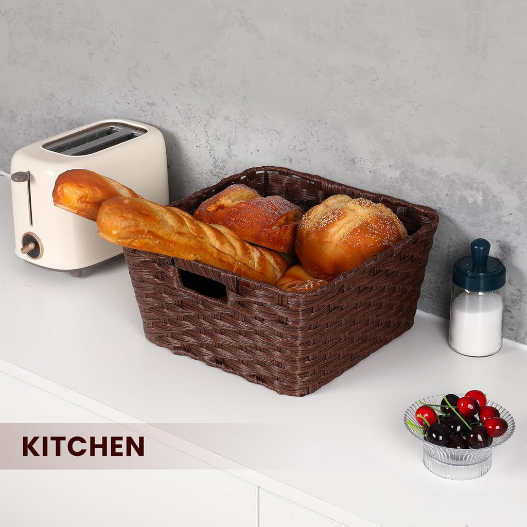 Boho Brown Storage Basket — 12" - View 5