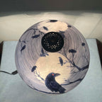 Hand-Painted Black Table Lamp — 14" - View 5