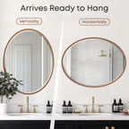 Beveled Luxe Beige Wall Mirror — 31" - View 4