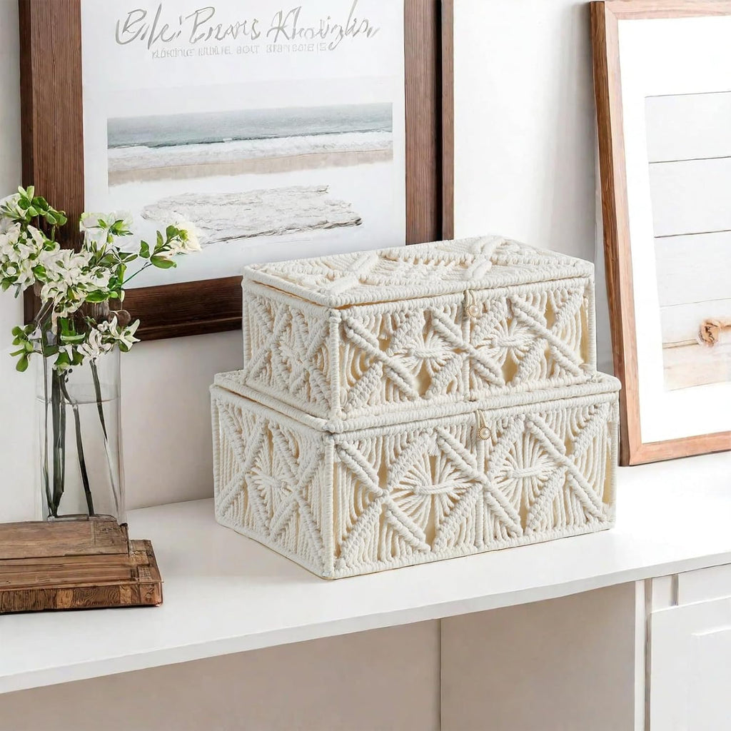 Boho Beige Storage Basket - View 4