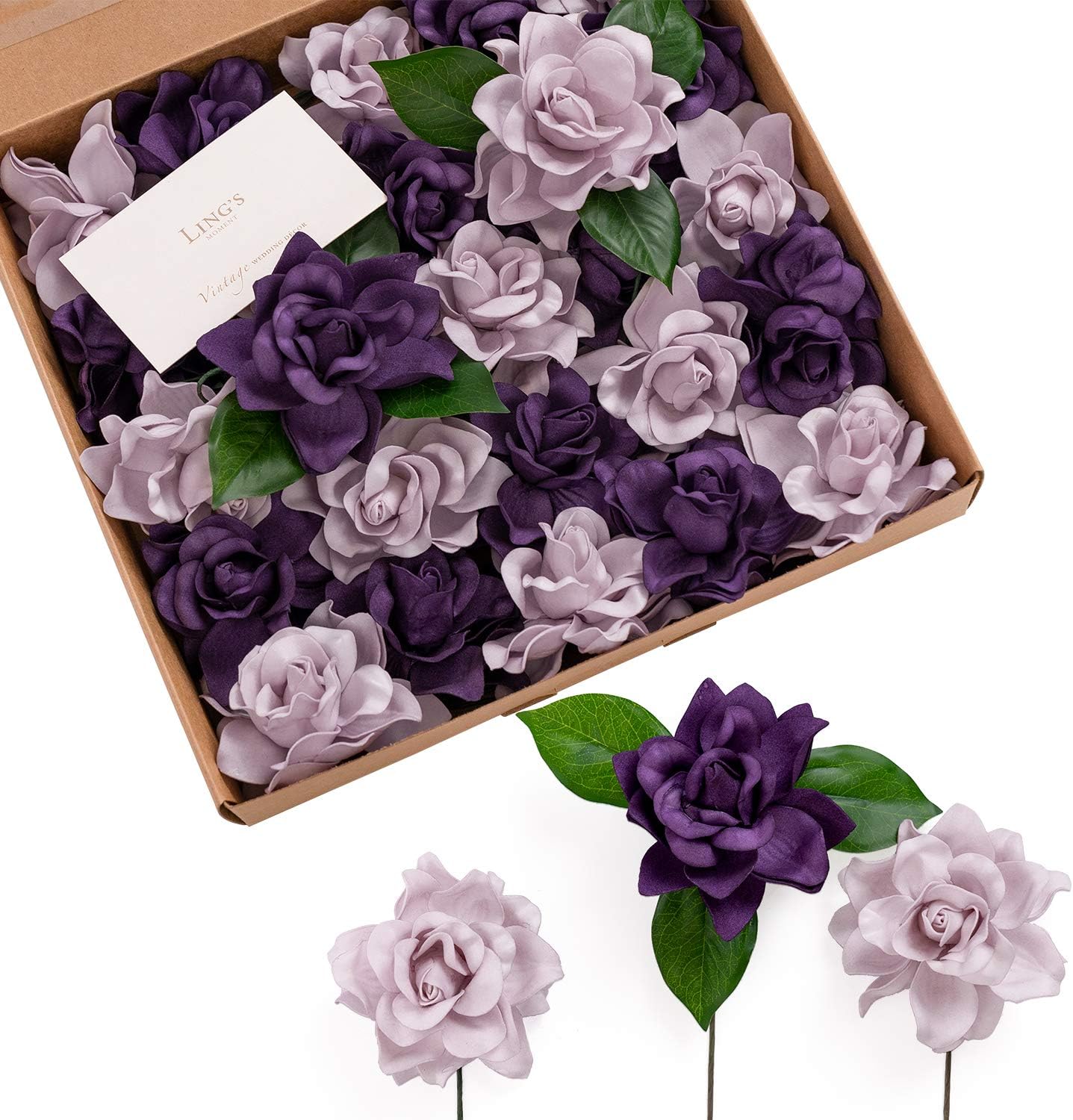 Beige Artificial Flowers — Pur-violet Nocturne