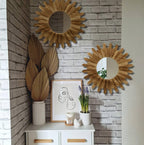 Round Boho Wood Mirror — 22" - View 5