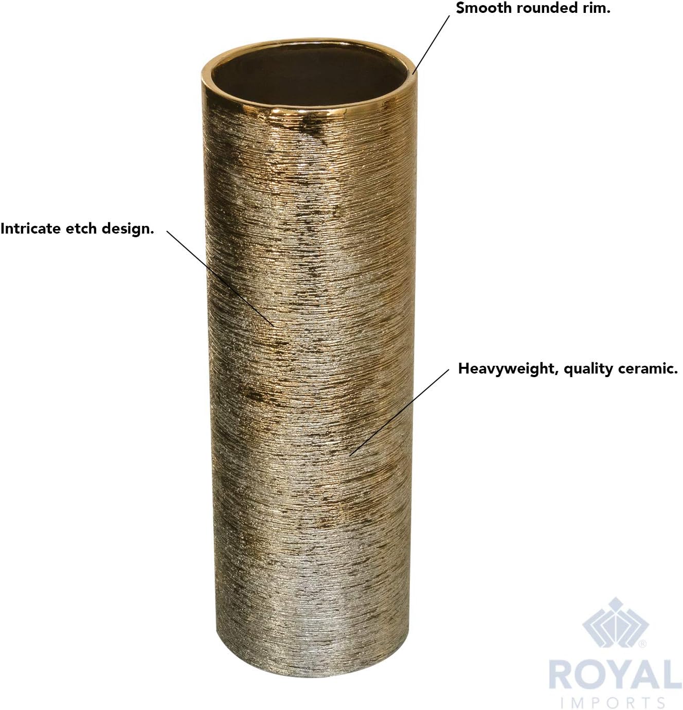 Luxe Gold Vase — 4" - View 4