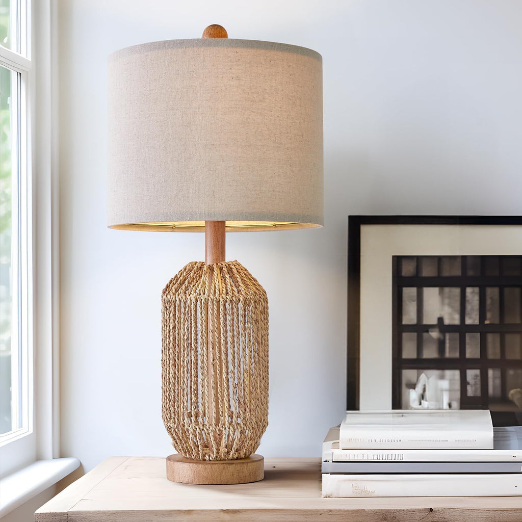 Boho Black Bedside Lamp — 21" - View 6