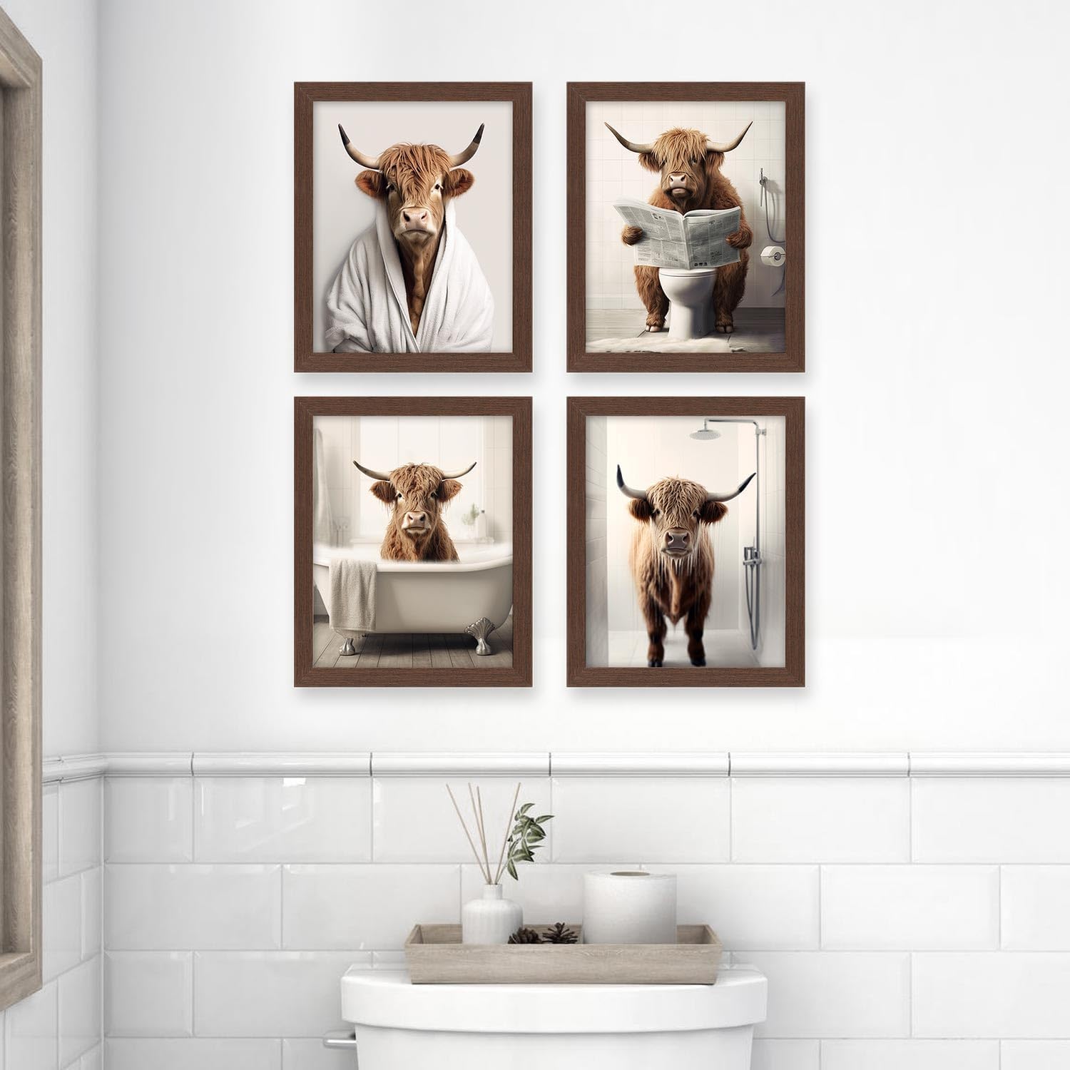 Framed Farmhouse Black Wall Art — 8" - View 2