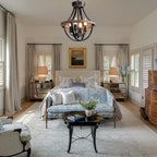 Vintage Farmhouse Black Chandelier — 4-Light - View 8