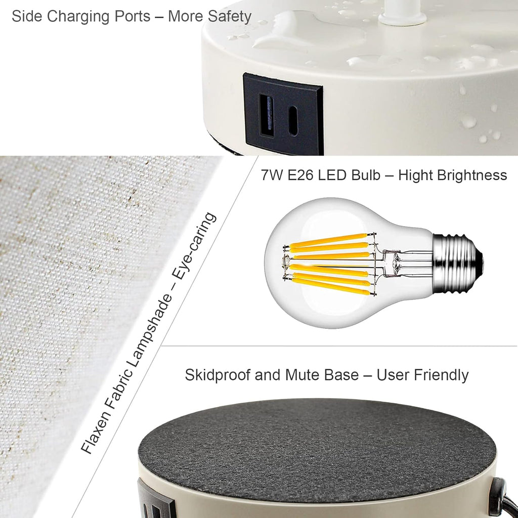 Dimmable Black Bedside Lamp — 15.75" - View 5