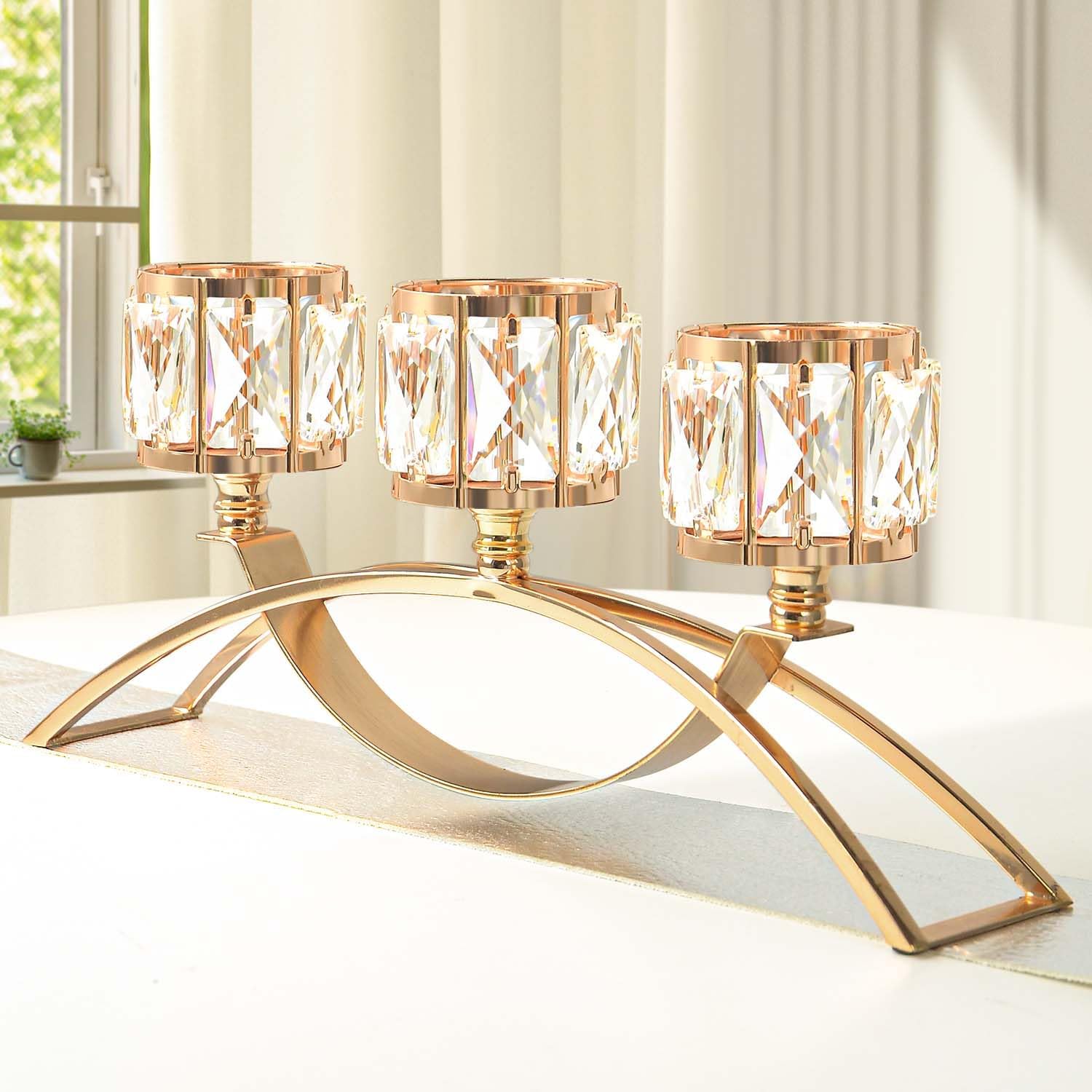 Luxe Black Candle — 3-arm arched (single)