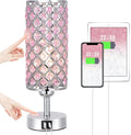 Dimmable Luxe Black Bedside Lamp — Pink