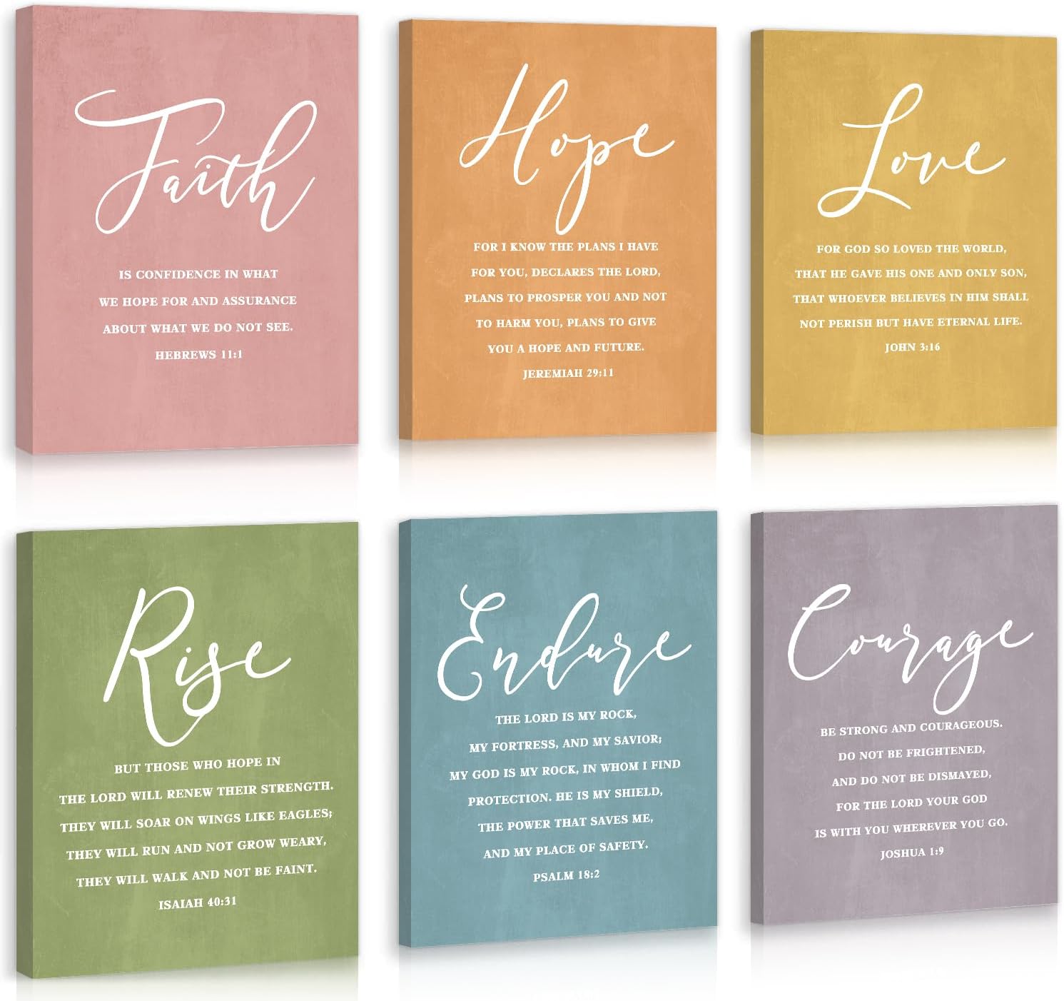 Blue Canvas Wall Art — 10" — Christian