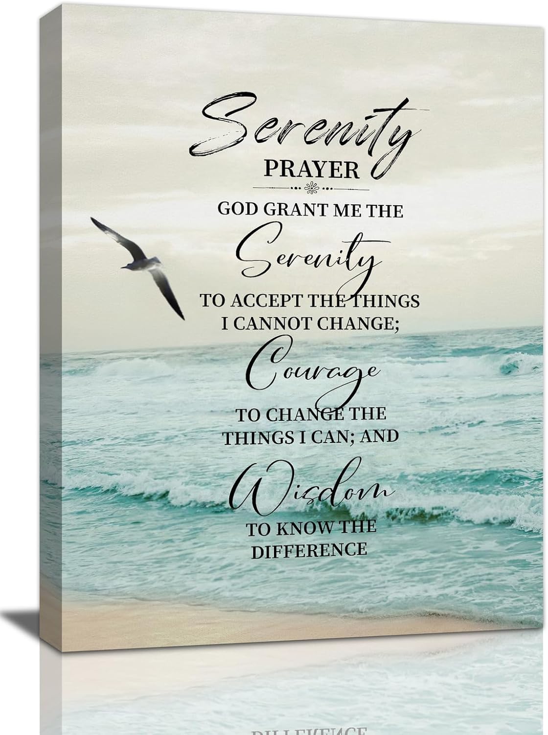 Framed Mid-Century Metal Wall Decor — 12" — Serenity Prayer Decor