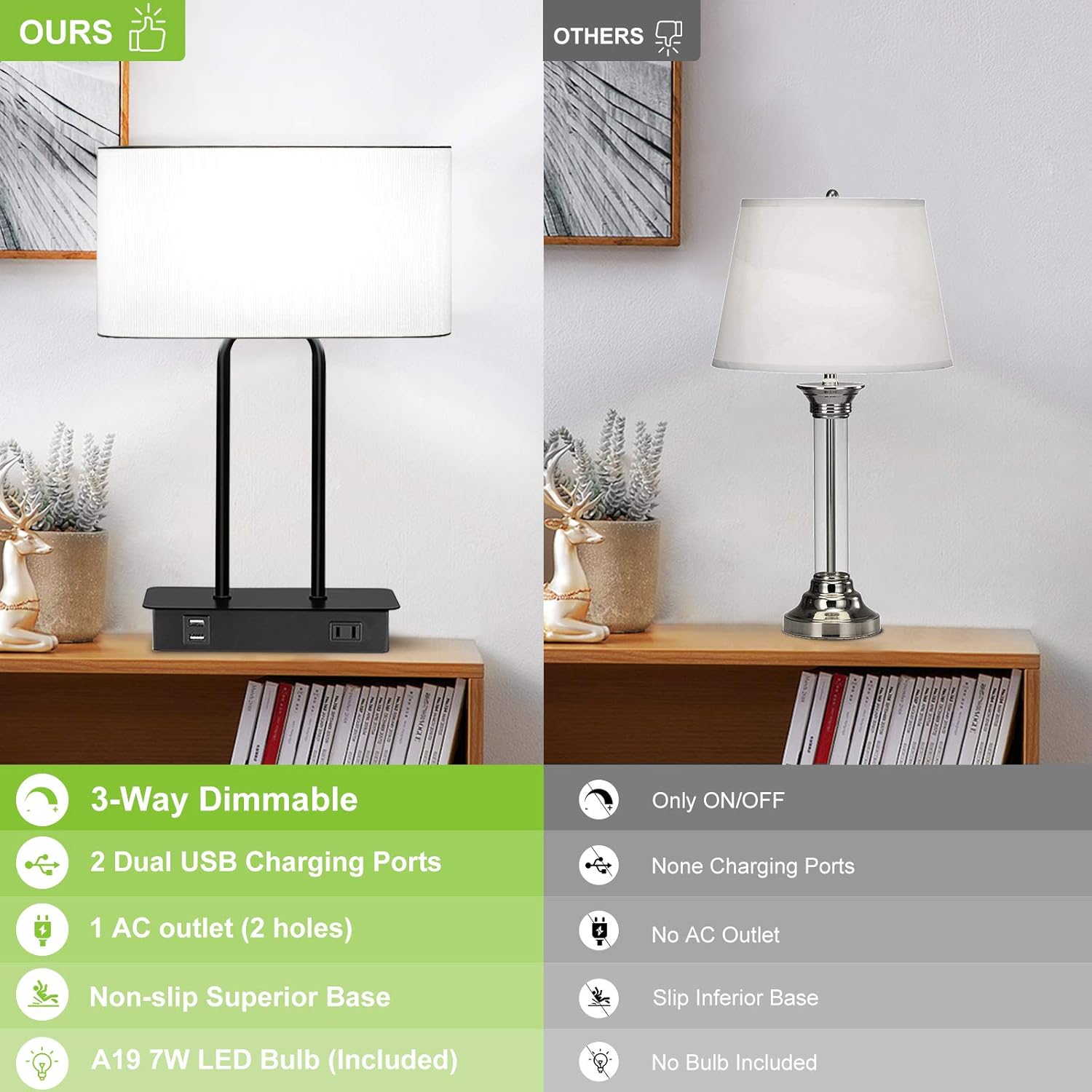 Dimmable Modern Beige Desk Lamp - View 5