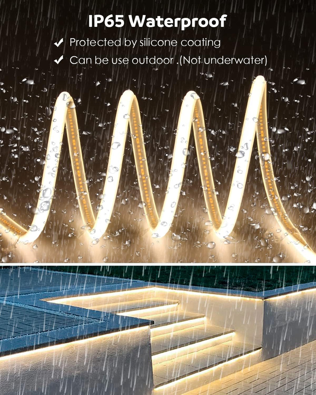 Dimmable White LED Strip Lights - View 3