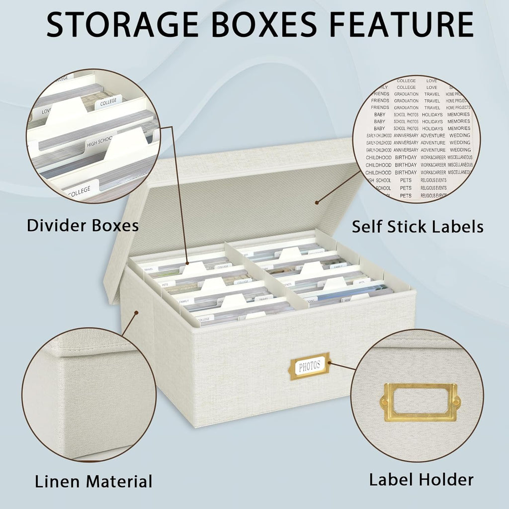 Linen Beige Storage Basket — 4x6 - View 3