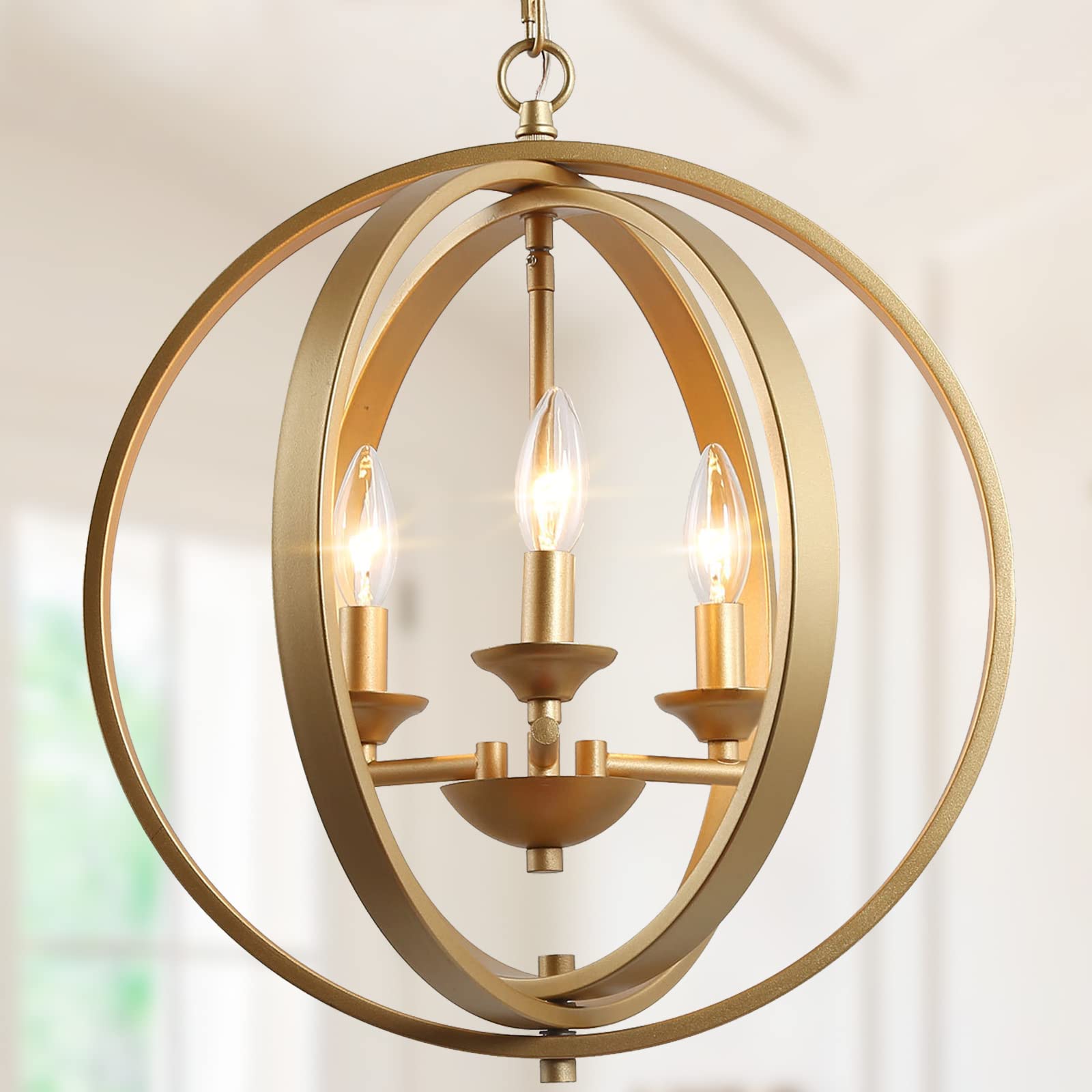 Luxe Gold Chandelier — 3-Light